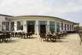Summer terrace of Kornhaus restaurant in Dessau-Rosslau